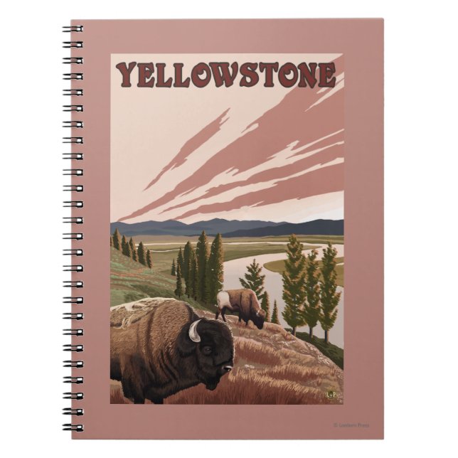 Carnet Scène de YellowstoneBison (Devant)