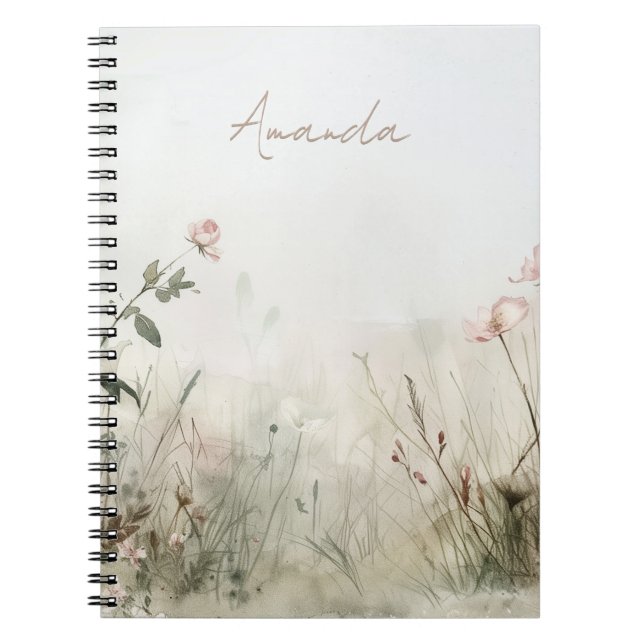 Carnet Scène rêvée de fleurs de printemps (Devant)