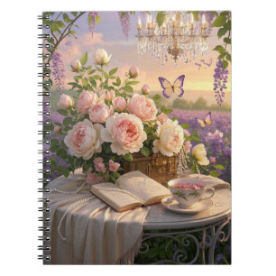 Carnet Scène rêvée et douce d'une somptueuse, Florale