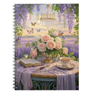 Carnet Scène rêvée et douce d'une somptueuse, Florale