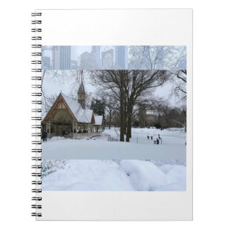 Carnet Scène urbaine magique sous la neige – Hiver en vil