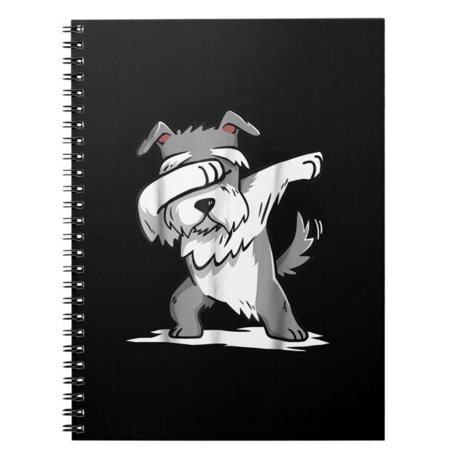 Carnet Schnauzer Cute Dabbing Funny Dab Dance Cadeau (Devant)