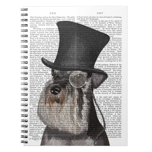 Carnet Schnauzer, Formal Hound and Hat (Devant)