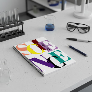 Carnet "SCIENCE" coloré personnalisé