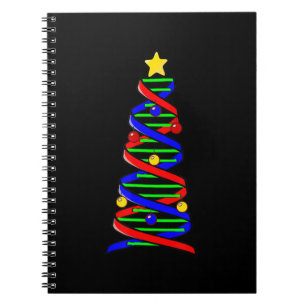 Carnet Science de la vie des arbres de Noël de l'ADN de 