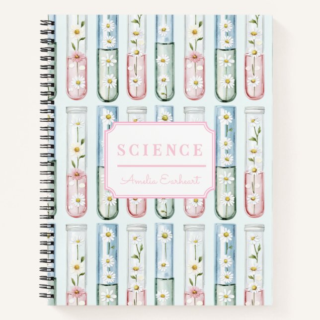 Carnet Science des tubes à essai floraux  (Devant)