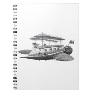 Carnet Science-fiction Steampunk vintage Éclipse de dirig