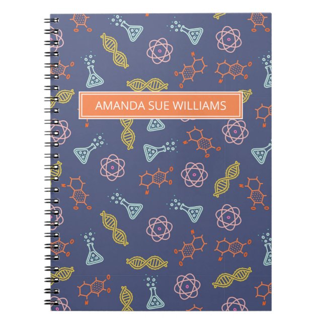 Carnet Science / Scientist - Your Name /Monogram Notebook (Devant)