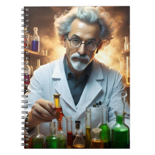Carnet Scientifique Dans Un Laboratoire Mélangeant Des Po