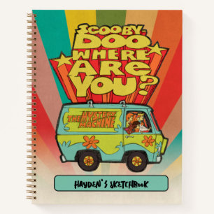 Carnet Scooby-Doo "Où Es-Tu ?" Retro Van Sketch
