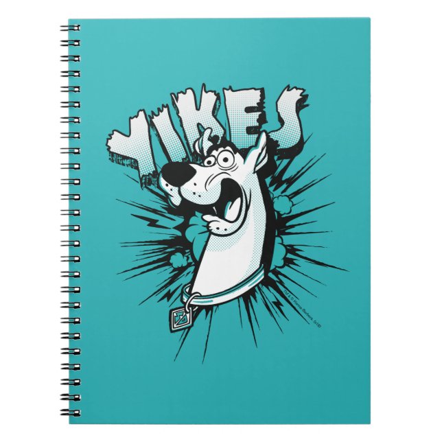 Carnet Scooby-Doo "Yikes !" Graphique demi-ton (Devant)
