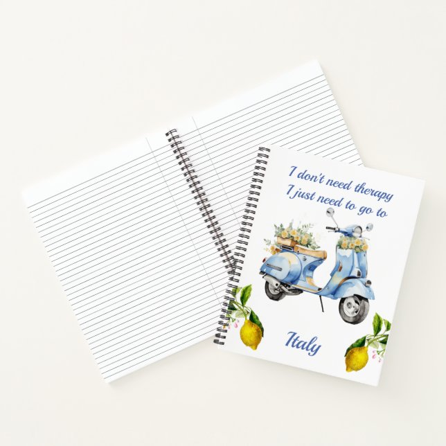 Carnet Scooter vintage Italie Lemons (Intérieur)