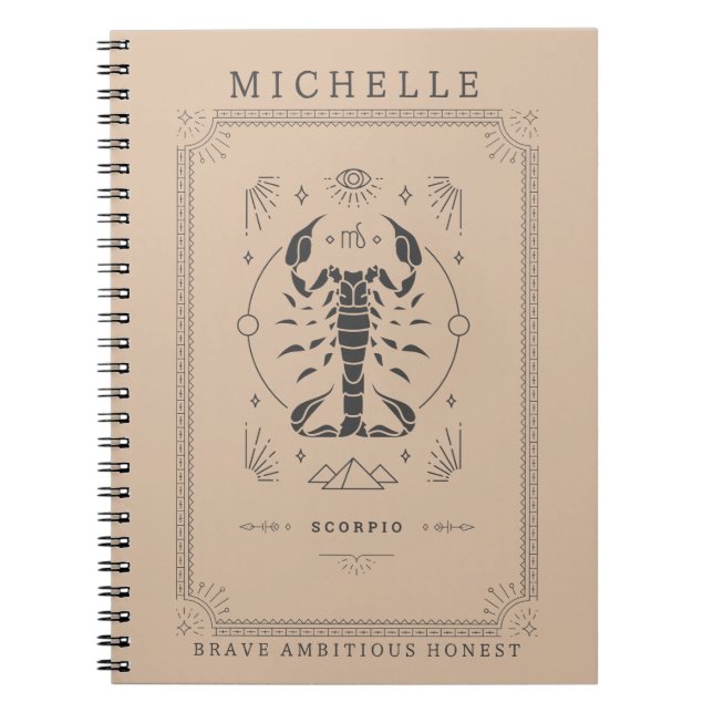 Carnet Scorpio Astrologie SIGNE Zodiaque Horoscope Carte  (Devant)