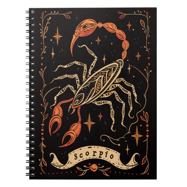 Carnet Scorpio Celestial Zodiac Art (Devant)
