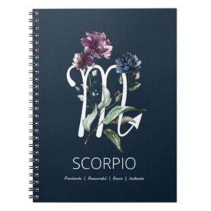 Carnet Scorpio moderne Floral Zodiac Star Sign