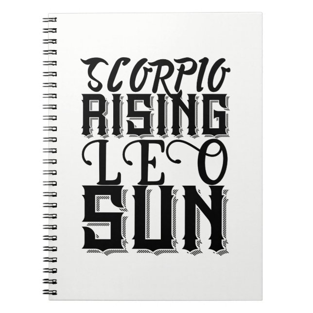 Carnet Scorpion Ascendant Lion Soleil Astrologie Horoscop (Devant)