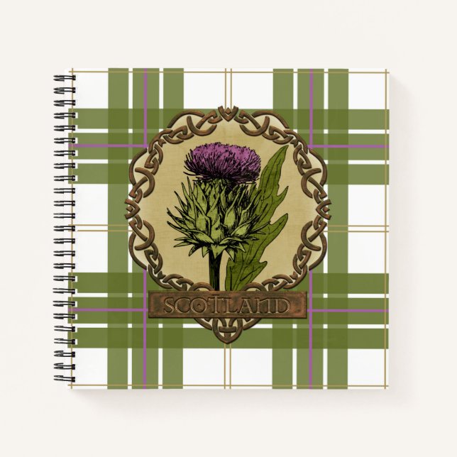 Carnet Scotland Scottish Thistle Celtic Knots (Devant)