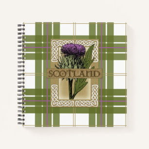 Carnet Scotland Scottish Thistle Gold Celtic Knots