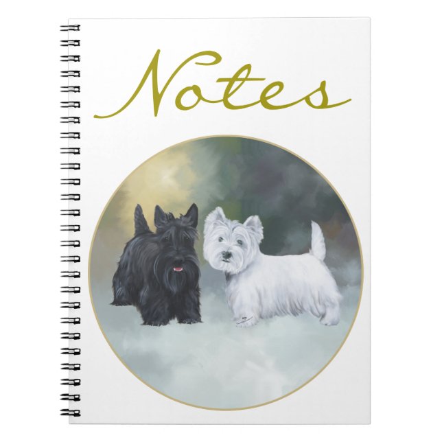 Carnet Scottie Westie Hiver (Devant)