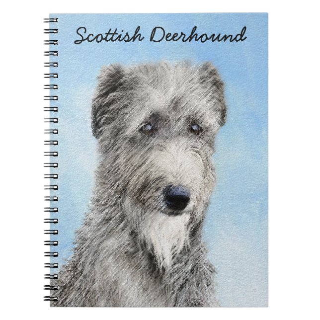 Carnet Scottish Deerhound Peinture - Cute Original Chien  (Devant)