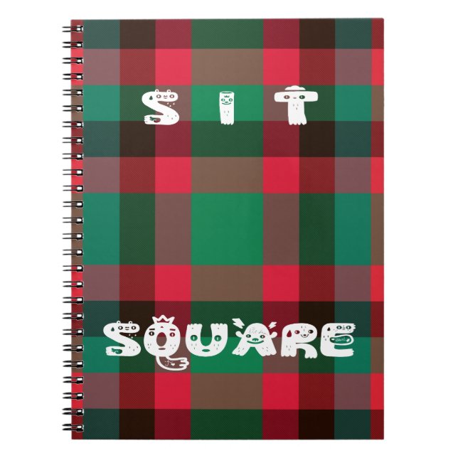 Carnet Scottish Royal À damiers Tartan Plaid avec texte (Devant)