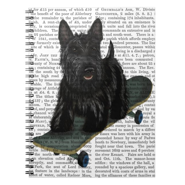Carnet Scottish Terrier and Skateboard (Devant)