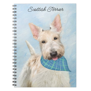 Carnet Scottish Terrier Wheaten Dog Painting Art original