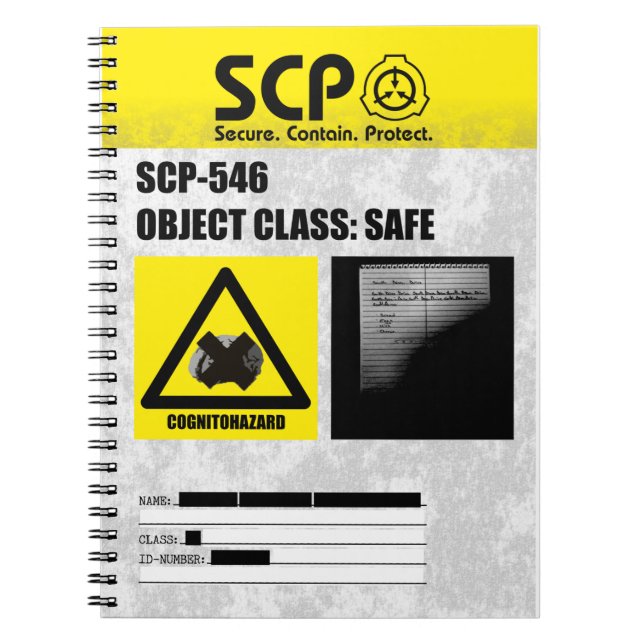 Carnet SCP - 546 "Un ordinateur portable" (Devant)