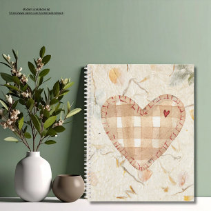 Carnet Scrapbook personnalisé papier Kraft coeur