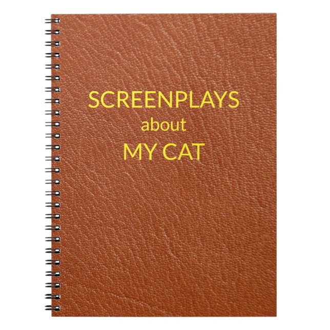 Carnet "Screenplays About My Cat" Leather-Look (Devant)