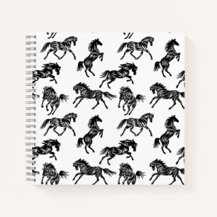 Carnet Scribble Horse Crazy Herd Design