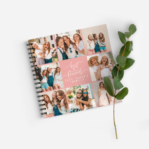Carnet Script coeur rose moderne multi photo meilleurs am