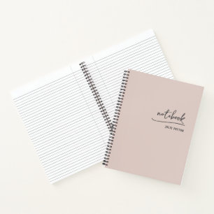 Carnet Script élégant Blush Pink Personal Professionnel