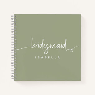 Carnet Script minimaliste moderne de servante d'accueil S
