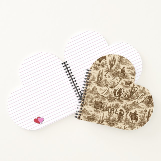 Carnet Script personnalisé sur motif Toile du désert occi (Intérieur)