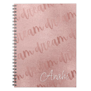 Carnet Script Rose de rêve