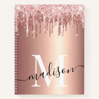 Carnet Script rose Gold Foil Parties scintillant Drig