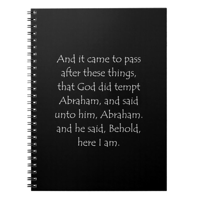 Carnet Scripture Quote Genesis 22 1 (Devant)