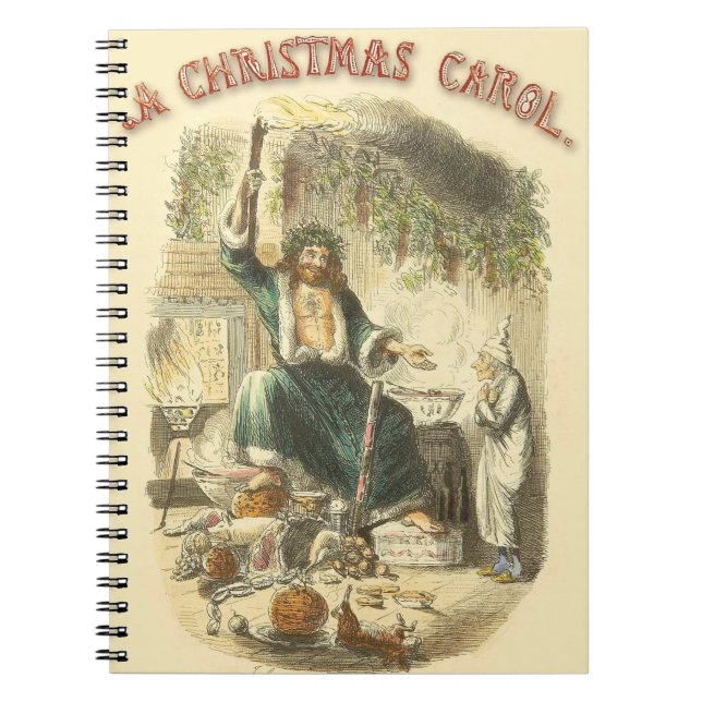 Carnet Scrooge Fantôme de Noël présent victorien (Devant)