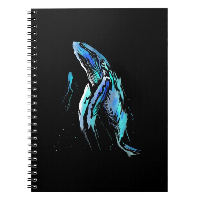 Carnet Scuba Diver Humpback Whale Swimming Diving Gift (Devant)