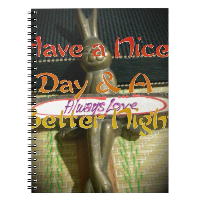 Carnet Sculpture de lapin de bronze avec citations inspir (Devant)