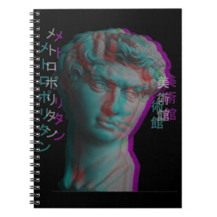 Carnet Sculpture grecque antique Vaporwave Statue Head