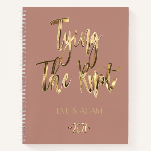 Carnet Se Marier Tying The Knot 2021 Rose Gold (Devant)