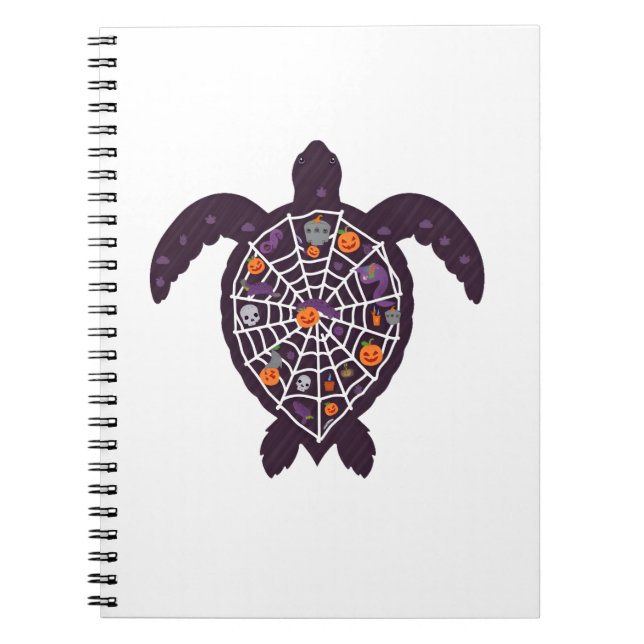 Carnet Sea Turtle Halloween Spider-web Pumpkin Ghost Hall (Devant)