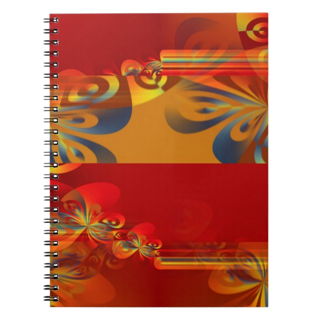Carnet Seamless Graphic Design - rouge orange I (Devant)