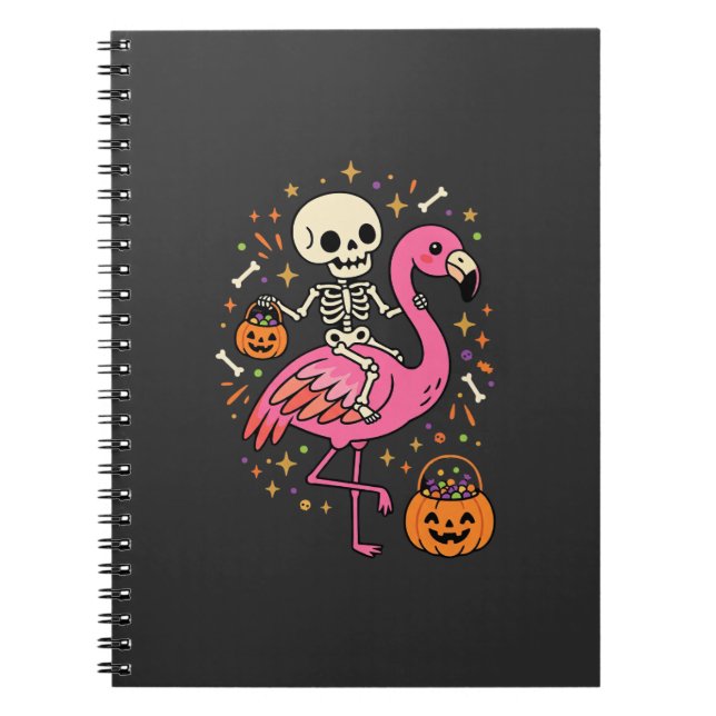 Carnet Seau de bonbons squelette de flamant rose d'Hallow (Devant)