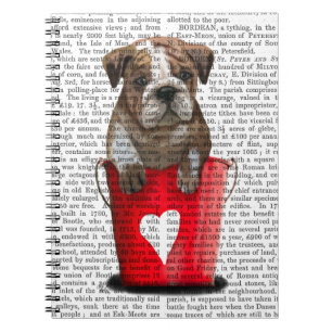 Carnet Seau de bouledogue de rouge d'amour