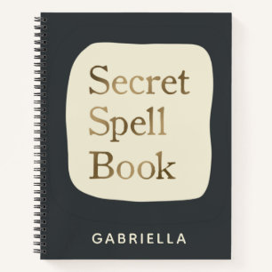 Carnet Secret Spells Grimoire Cover Personnalisé