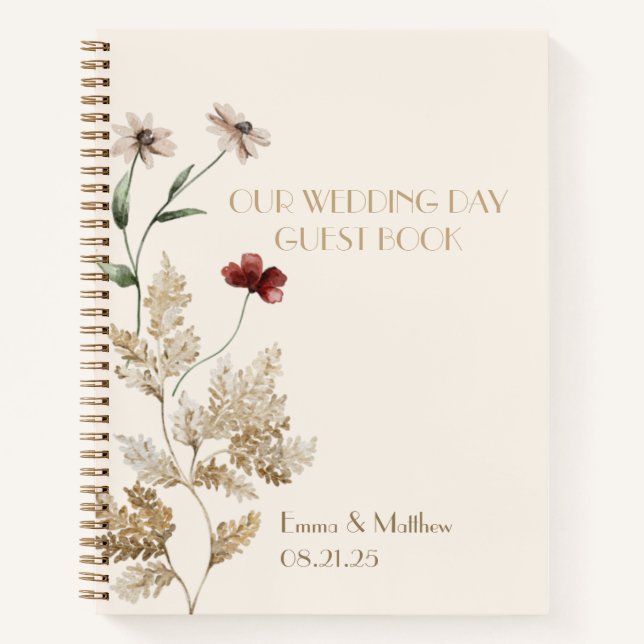 Carnet Sedona Garden Wedding Day Guest Book (Devant)