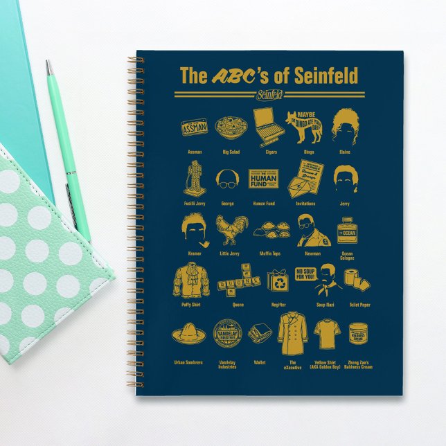 Carnet Seinfeld | ABC de Seinfeld Infographie (Notebook on desk)